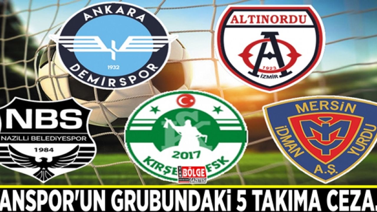 Vanspor'un grubundaki 5 takıma ceza…