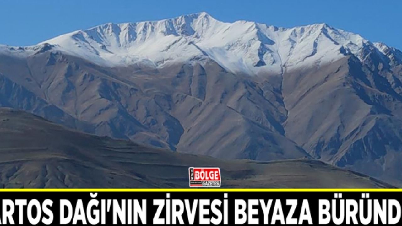 Artos Dağı'nın zirvesi beyaza büründü