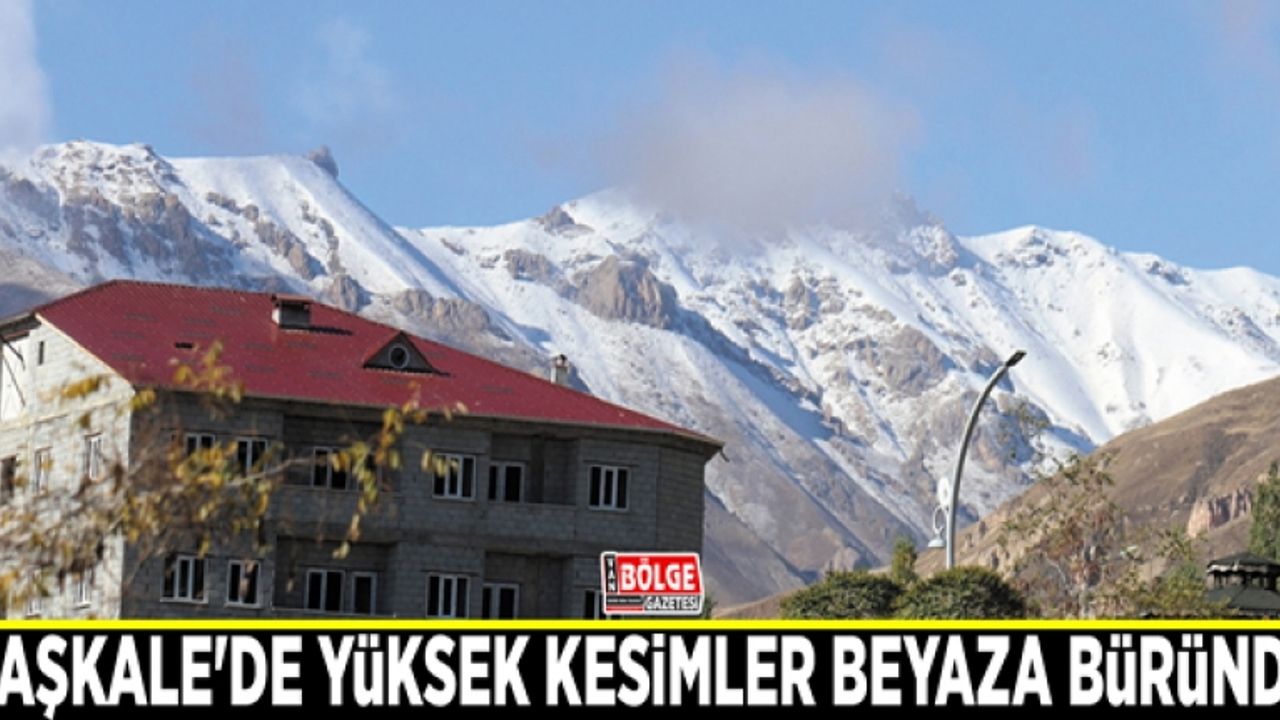Başkale'de yüksek kesimler beyaza büründü