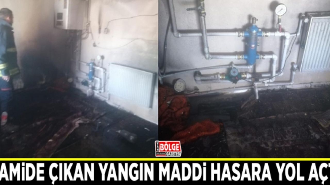 Camide çıkan yangın maddi hasara yol açtı