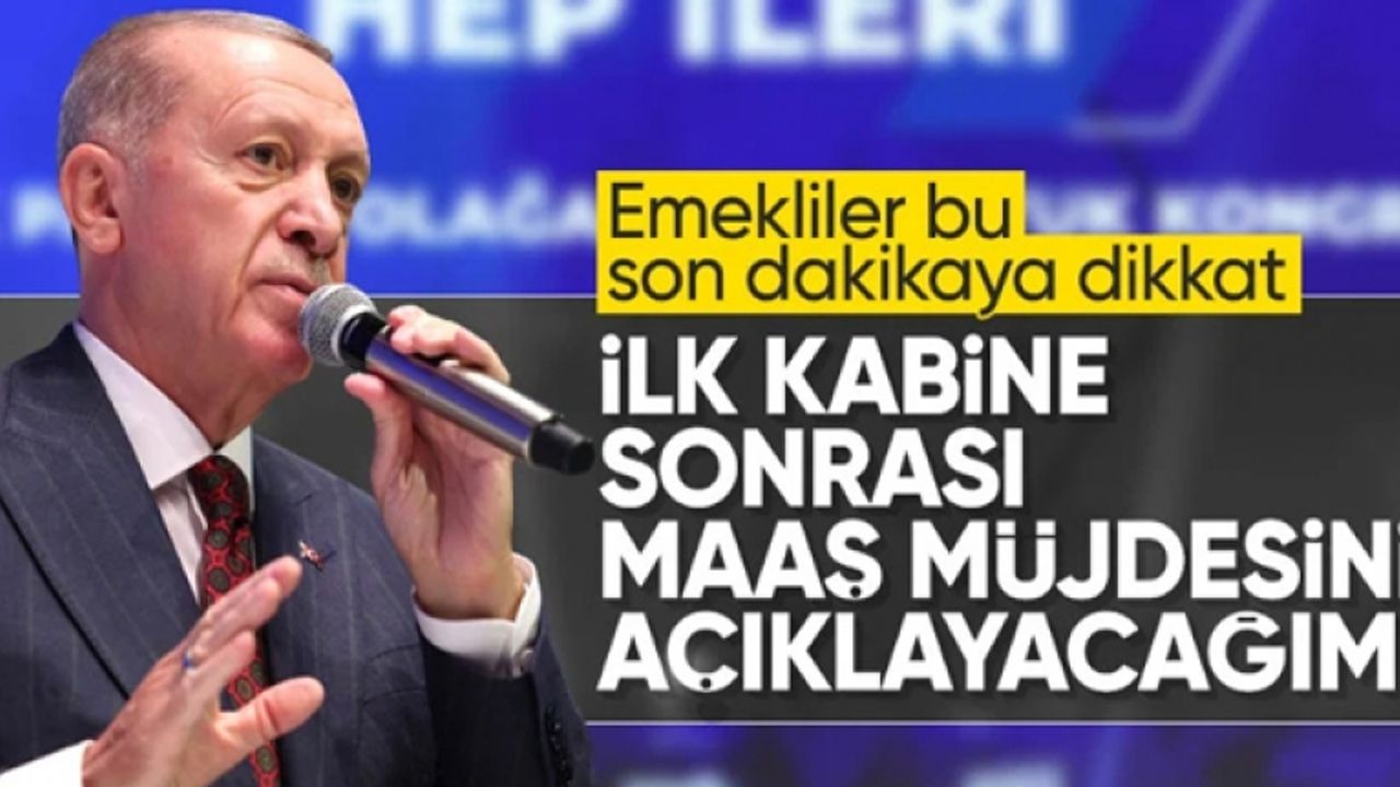 Cumhurbaşkanı Erdoğan'dan emekli memurlara müjde! İlk kabineden sonra açıklayacağız...