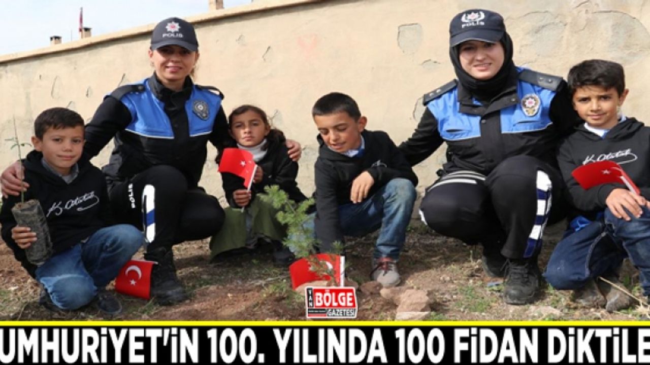 Cumhuriyet'in 100. yılında 100 fidan diktiler