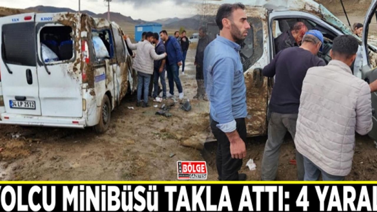 Özalp'ta yolcu minibüsü takla attı: 4 yaralı