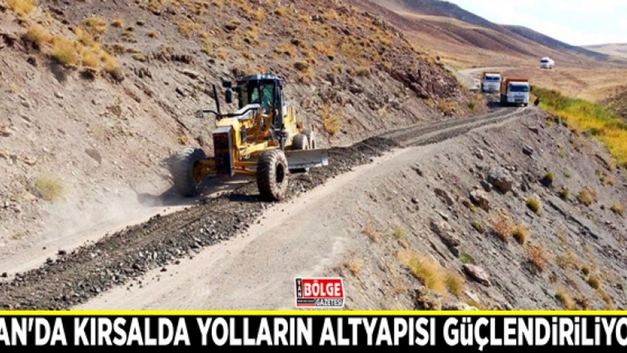 Van'da kırsalda yolların altyapısı güçlendiriliyor