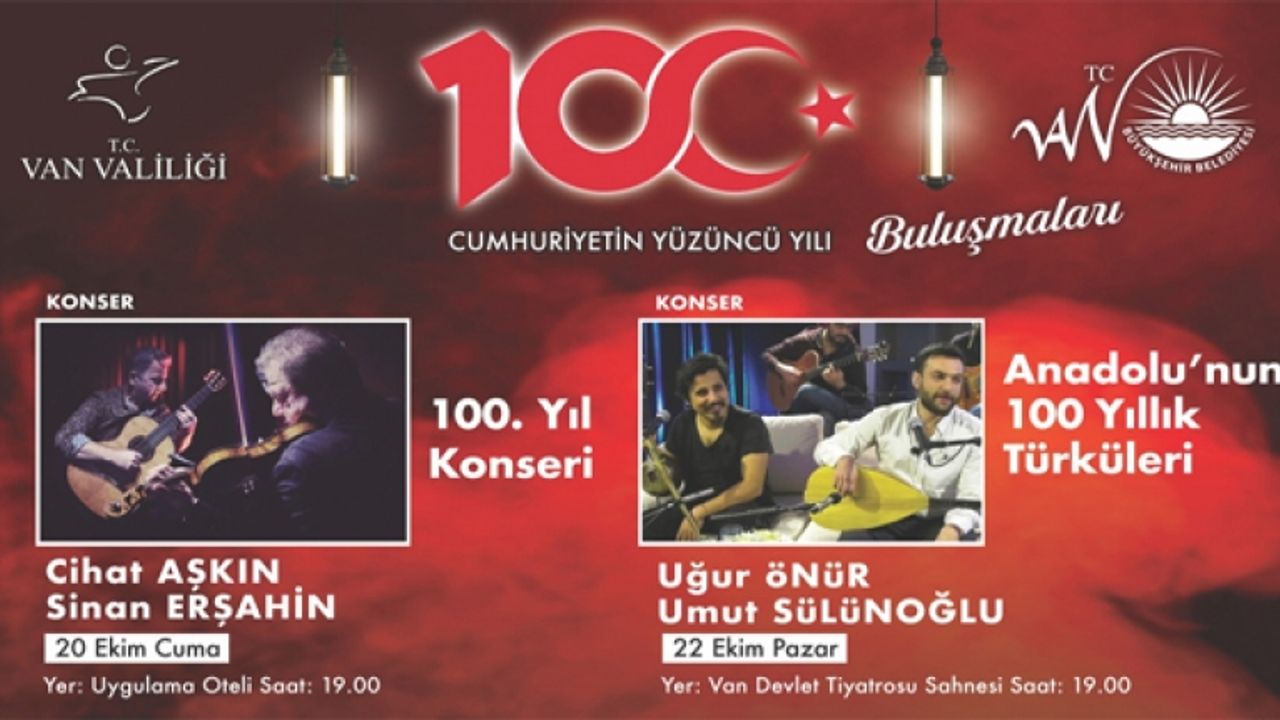 Van’da cumhuriyetin 100. yılına özel konserler düzenlenecek
