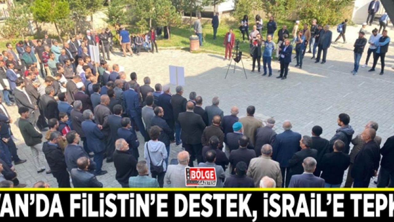 Van’da Filistin’e destek, İsrail’e tepki