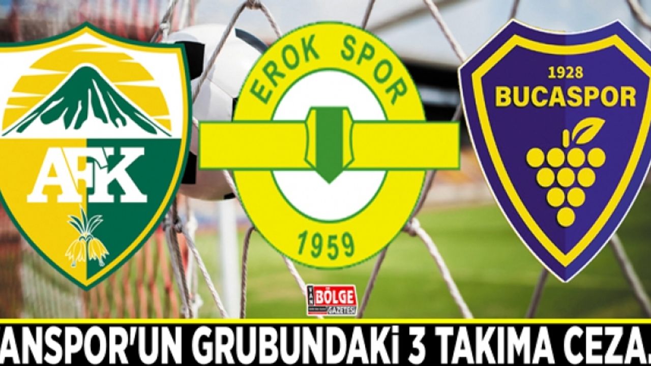 Vanspor'un grubundaki 3 takıma ceza verildi