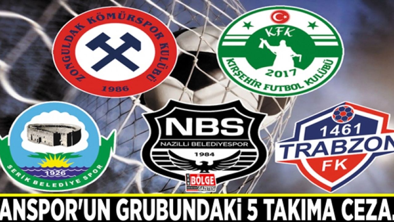 Vanspor'un grubundaki 5 takıma ceza…