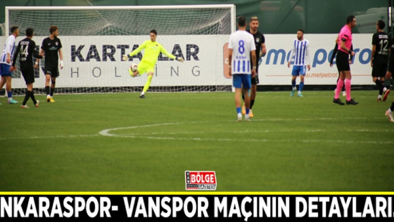 Ankaraspor- Vanspor maçının detayları…