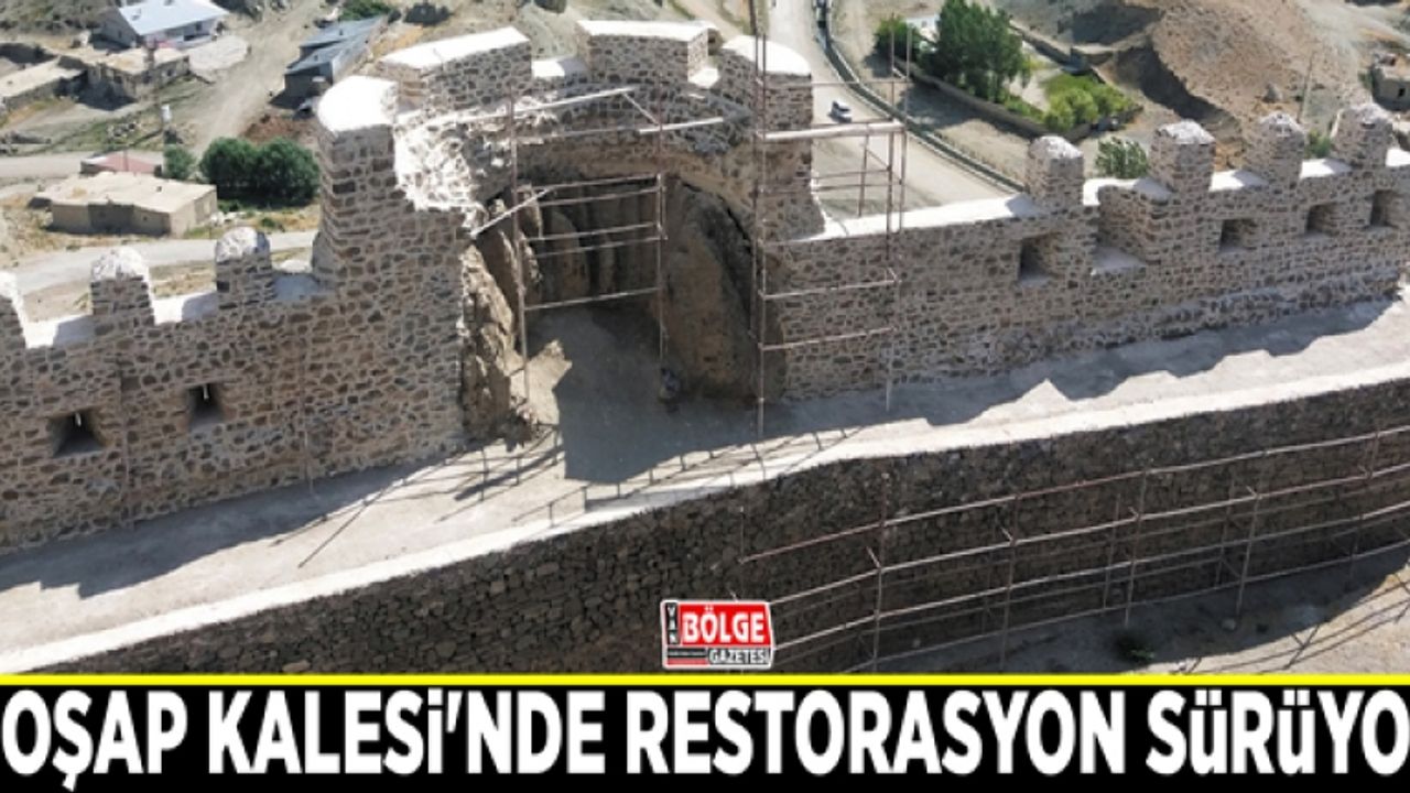 Hoşap Kalesi'nde restorasyon sürüyor
