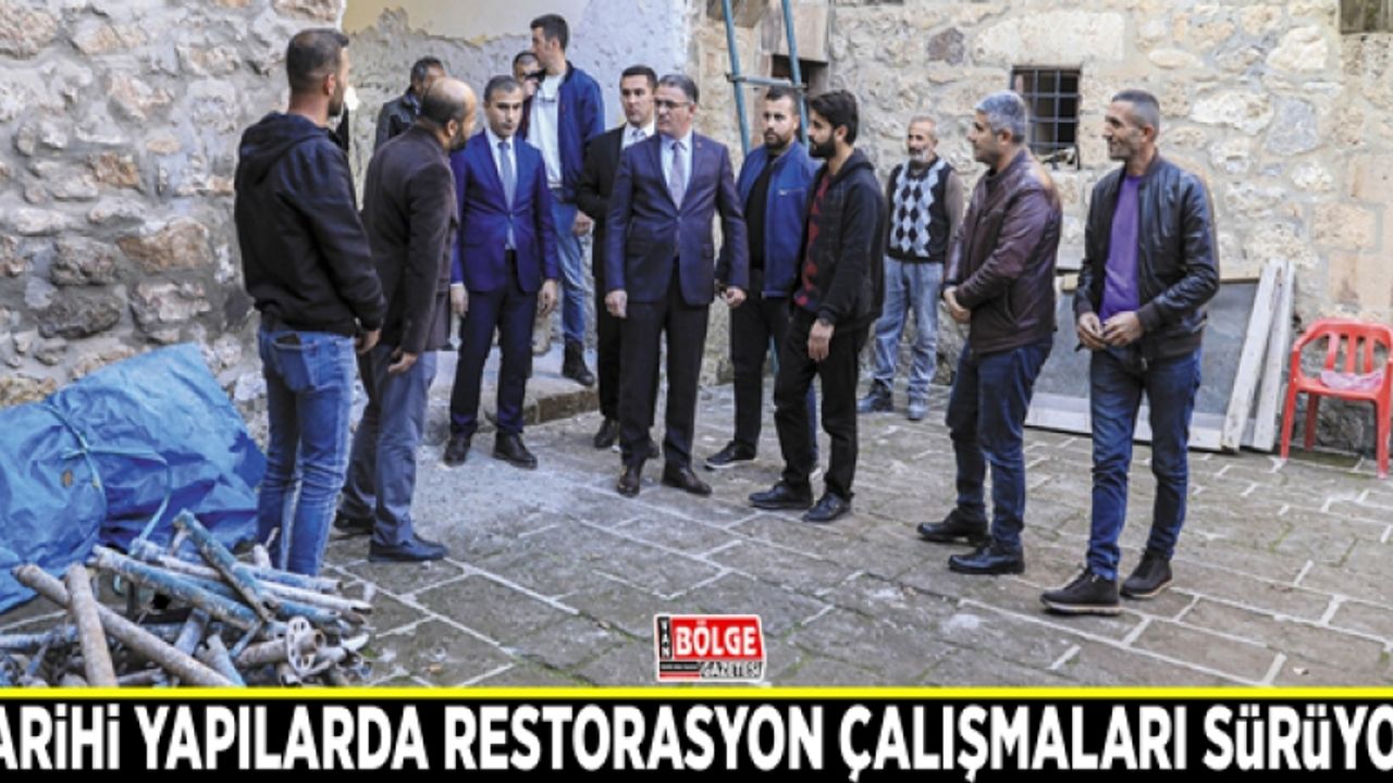 Tarihi yapılarda restorasyon çalışmaları sürüyor