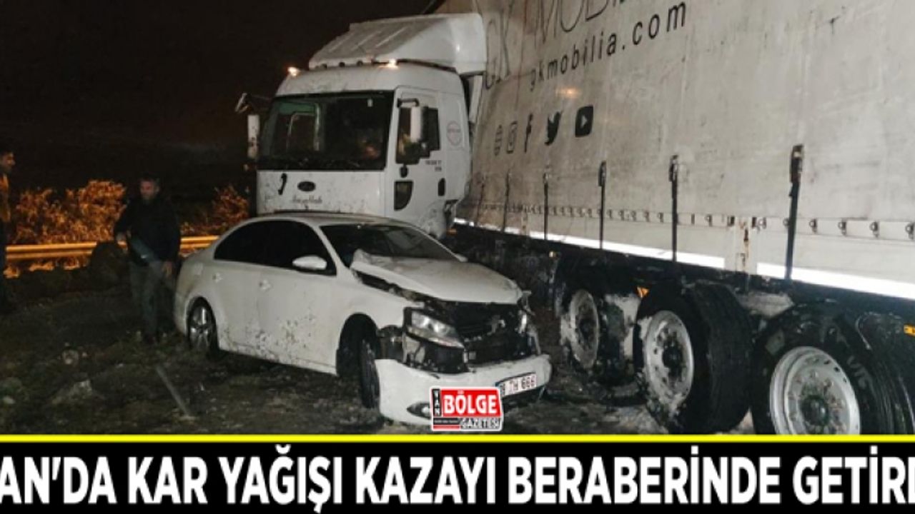 Van'da kar yağışı kazayı beraberinde getirdi
