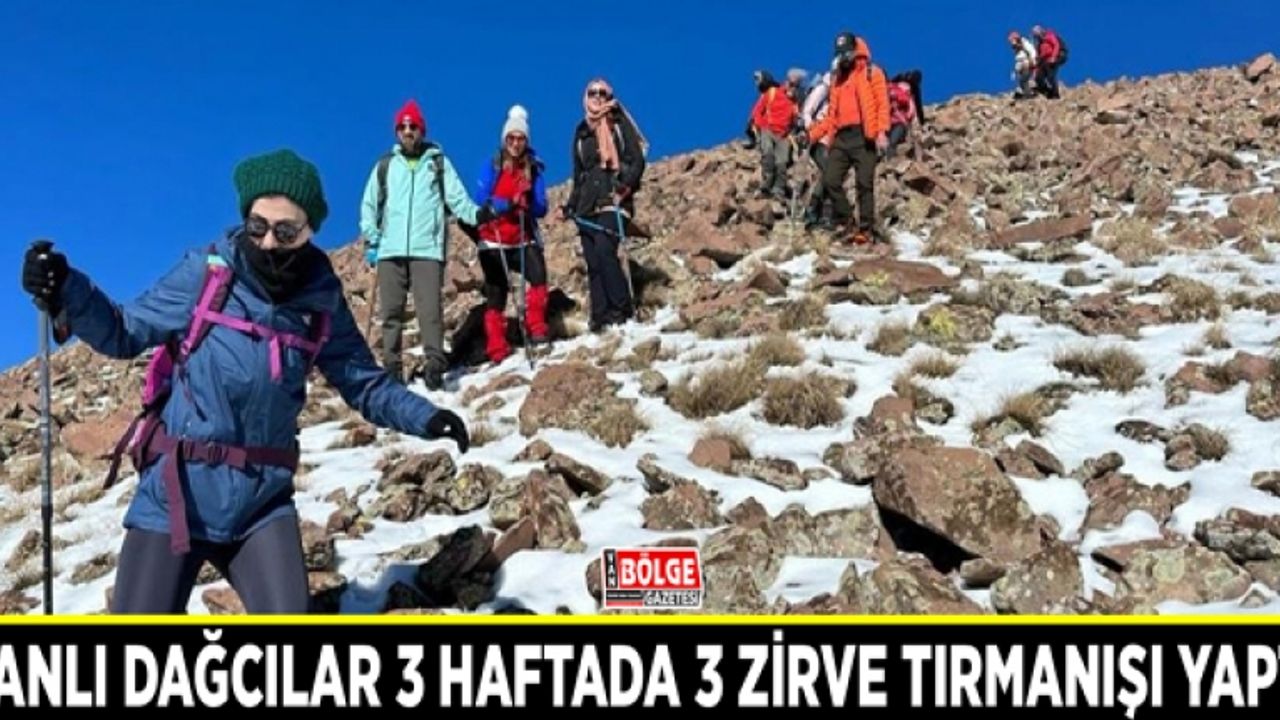 Vanlı dağcılar 3 haftada 3 zirve tırmanışı yaptı