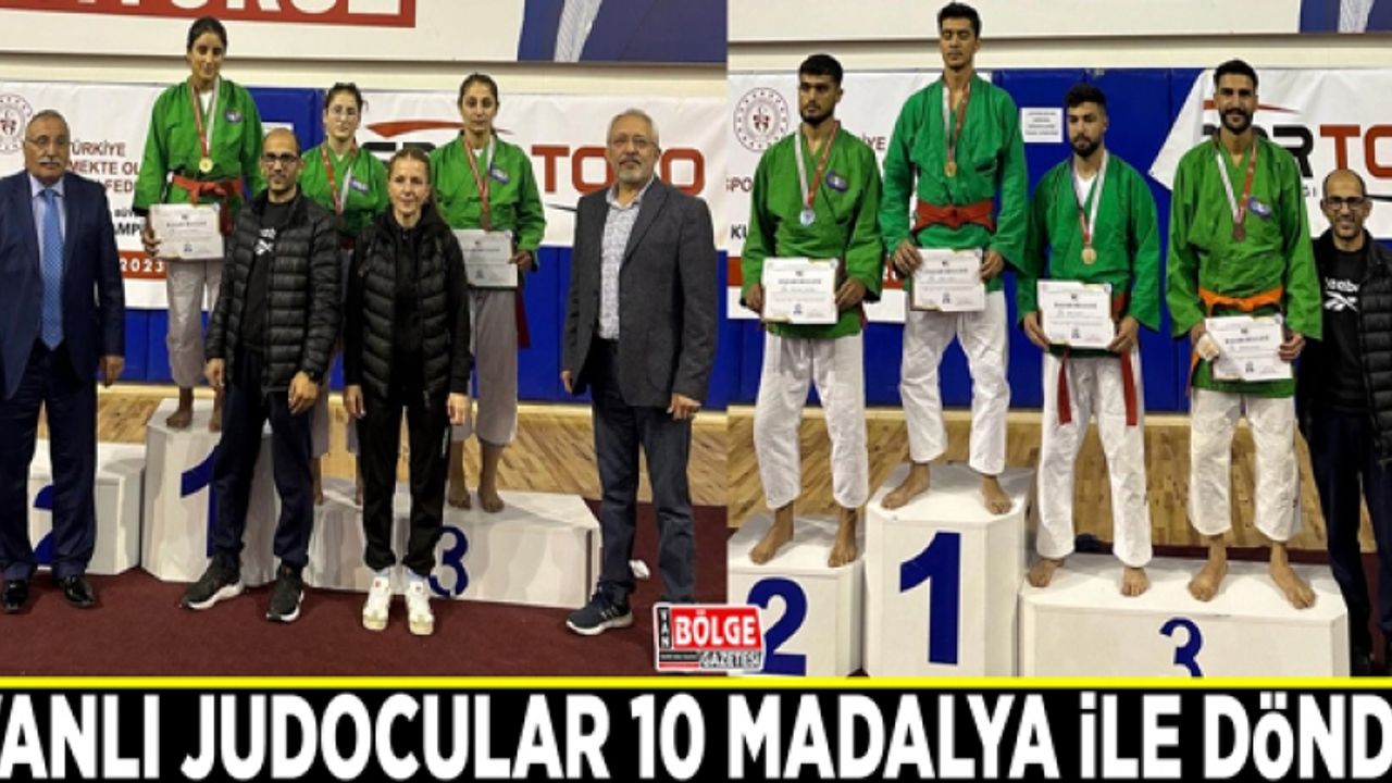 Vanlı judocular 10 madalya ile döndü