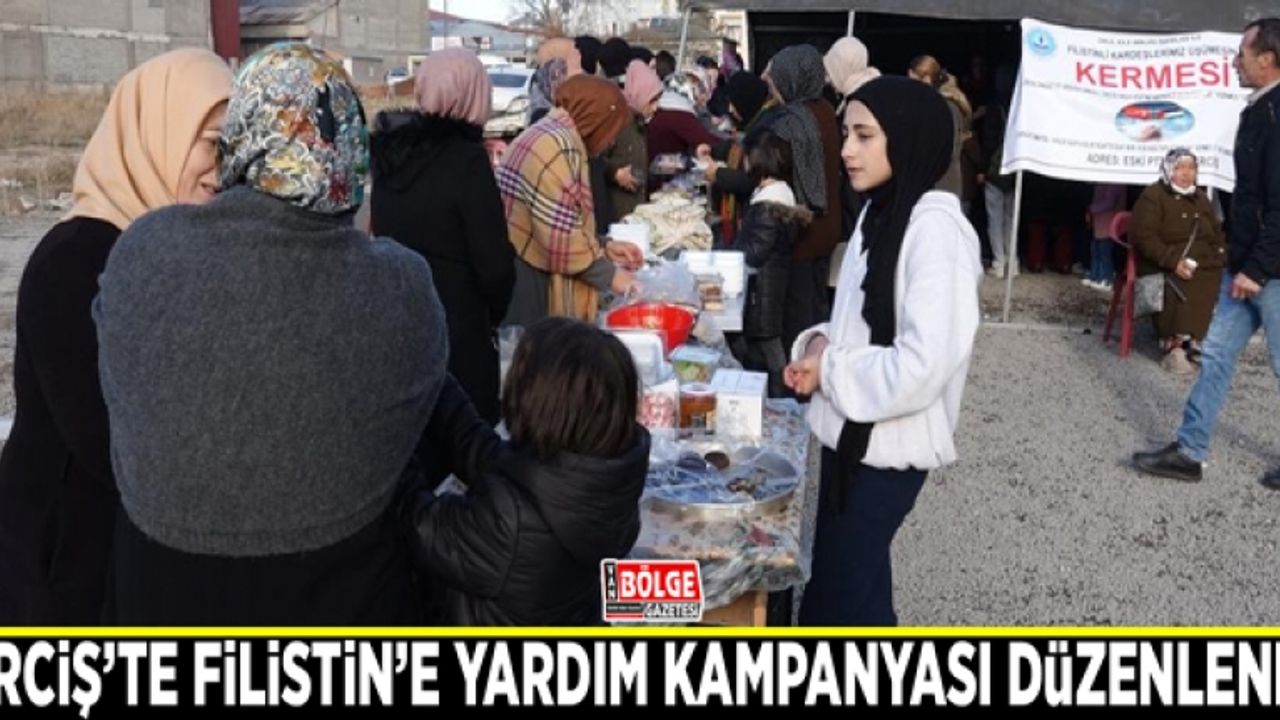 Erciş’te Filistin’e yardım kampanyası düzenlendi