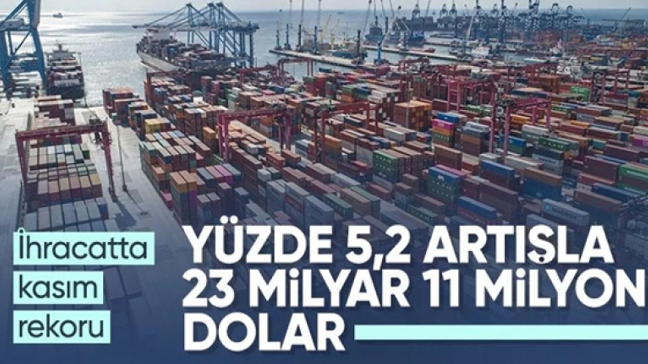 İhracatta yüzde 5,2 artışla kasım ayı rekoru!