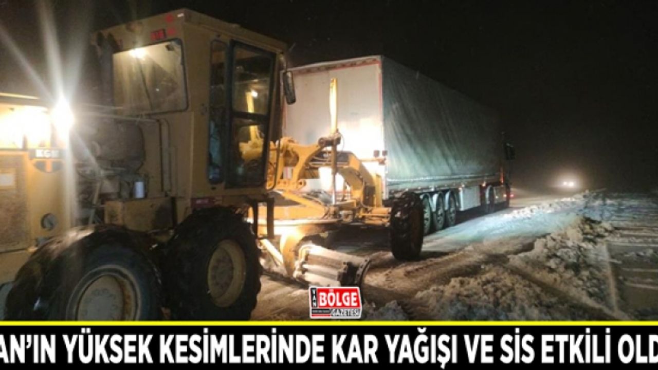 Van’ın yüksek kesimlerinde kar yağışı ve sis etkili oldu