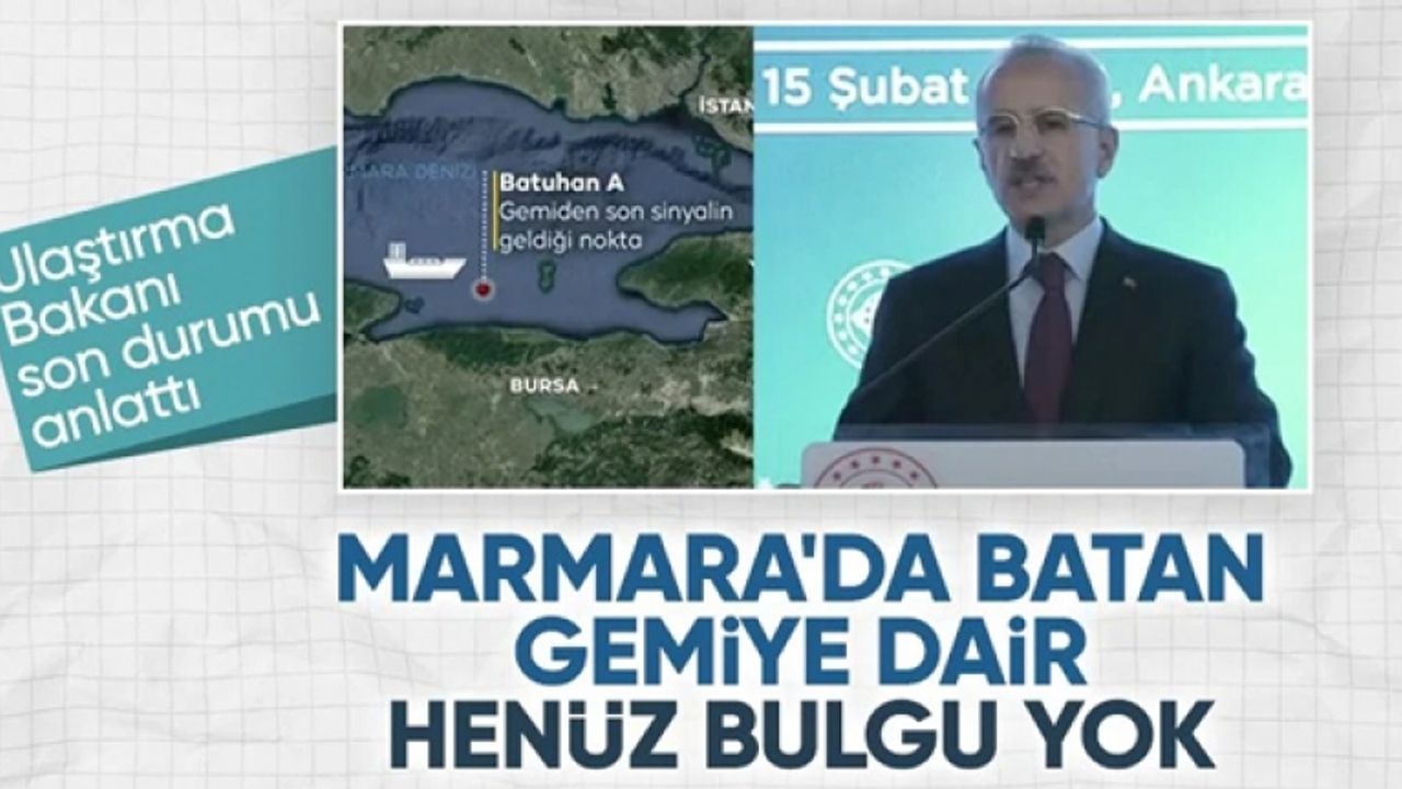 Abdulkadir Uraloğlu'ndan kargo gemisine ilişkin açıklama