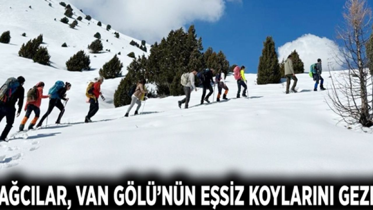 Dağcılar, Van Gölü’nün eşsiz koylarını gezdi