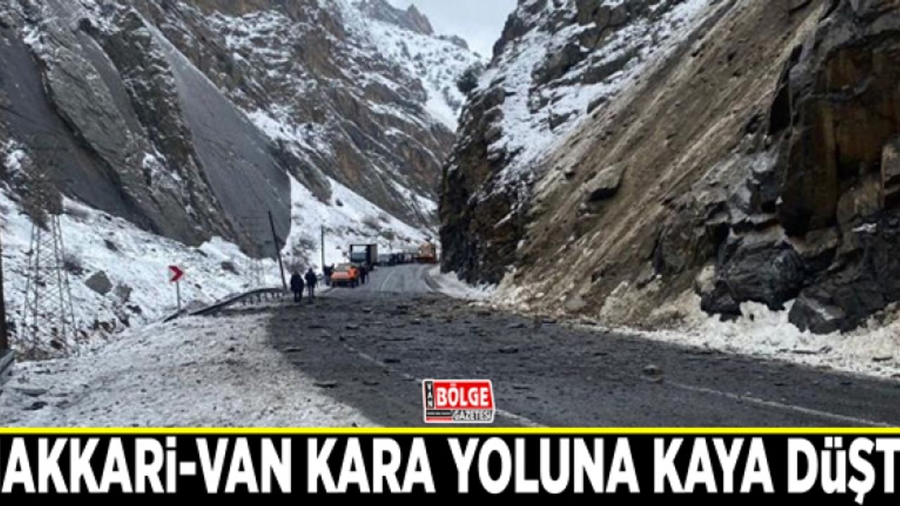 Hakkari-Van kara yoluna kaya düştü