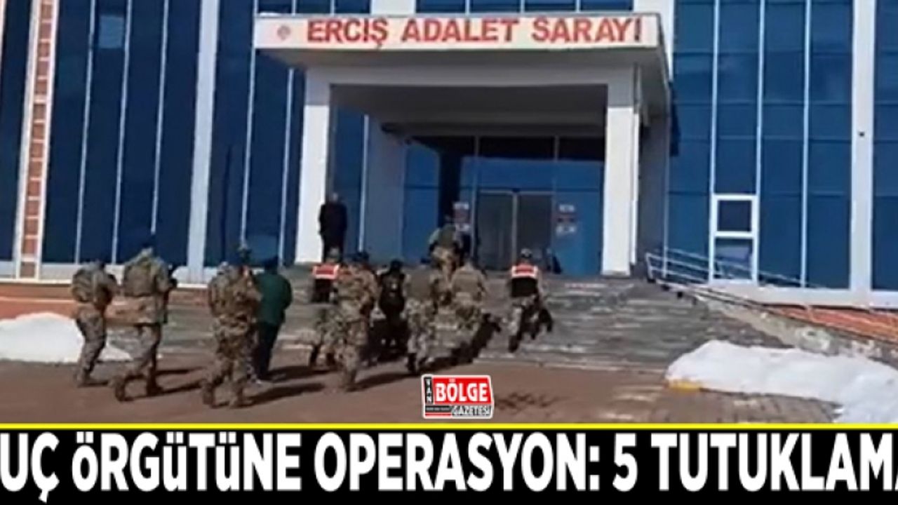 Suç örgütüne operasyon: 5 tutuklama