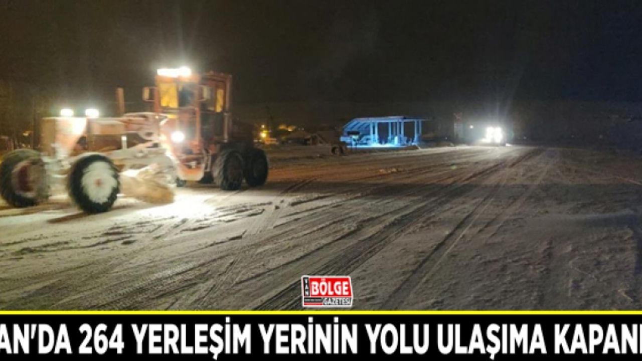 Van'da 264 yerleşim yerinin yolu ulaşıma kapandı