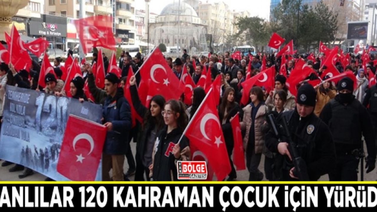 Vanlılar 120 kahraman çocuk için yürüdü