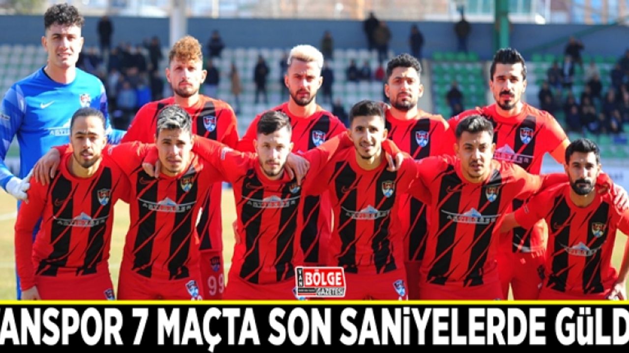 Vanspor 7 maçta son saniyelerde güldü