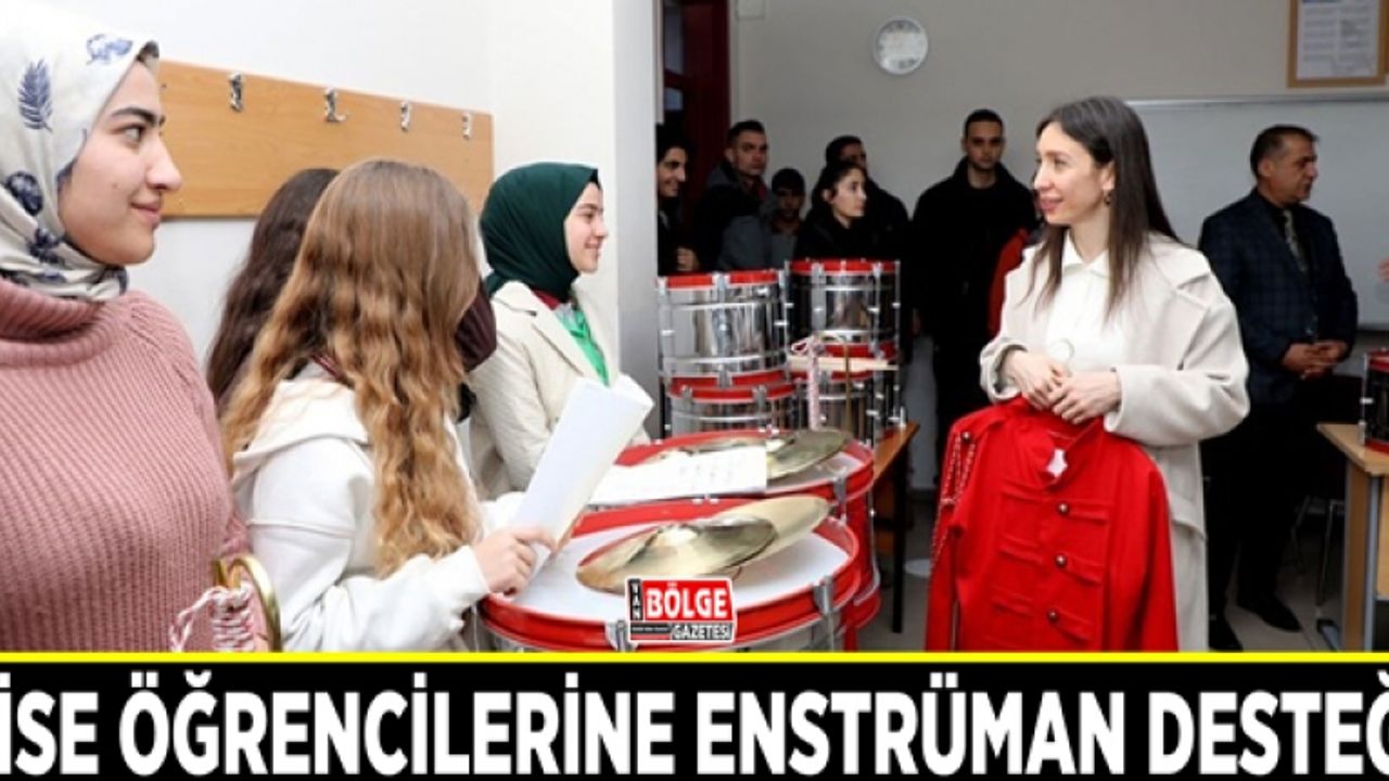 Erciş Güzel Sanatlar Lisesi öğrencilerine enstrüman desteği
