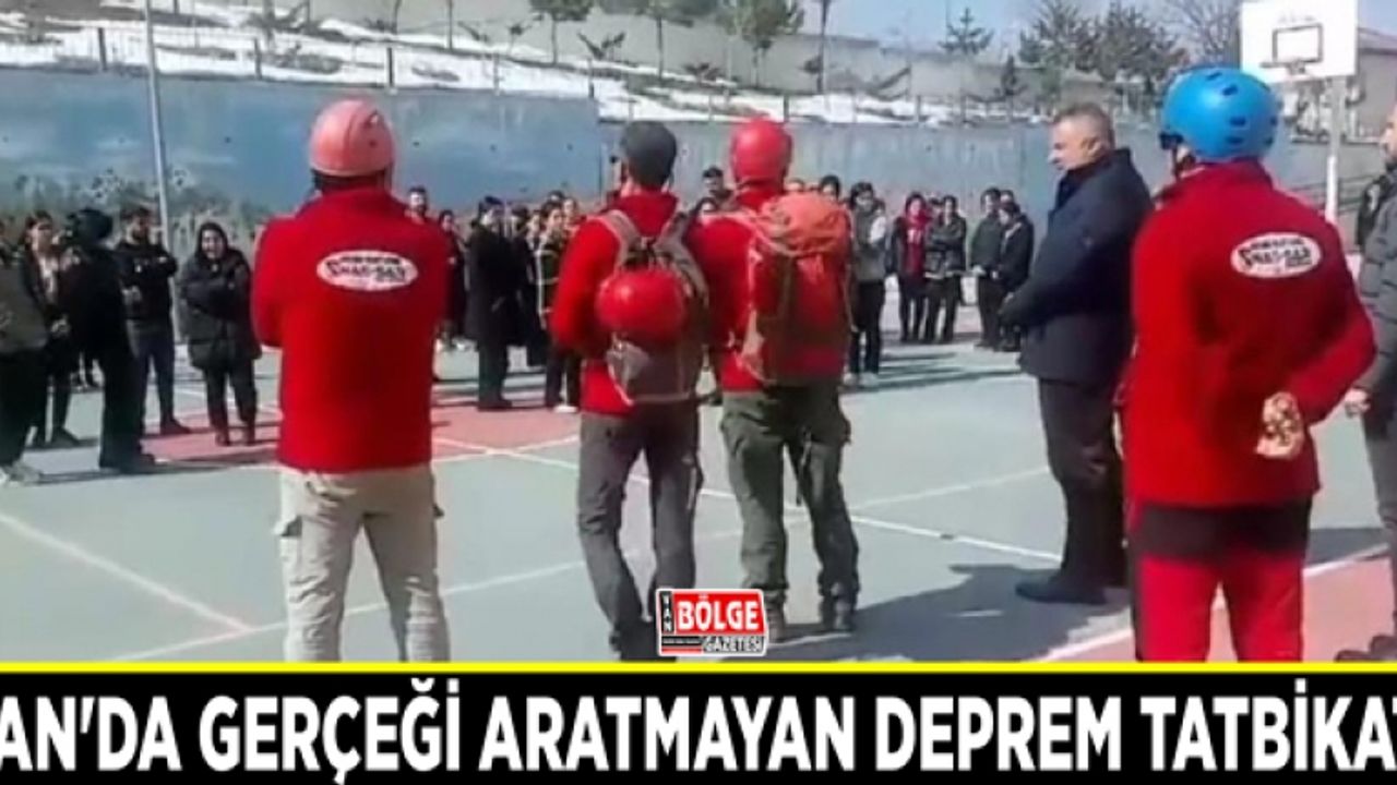 Van'da gerçeği aratmayan deprem tatbikatı