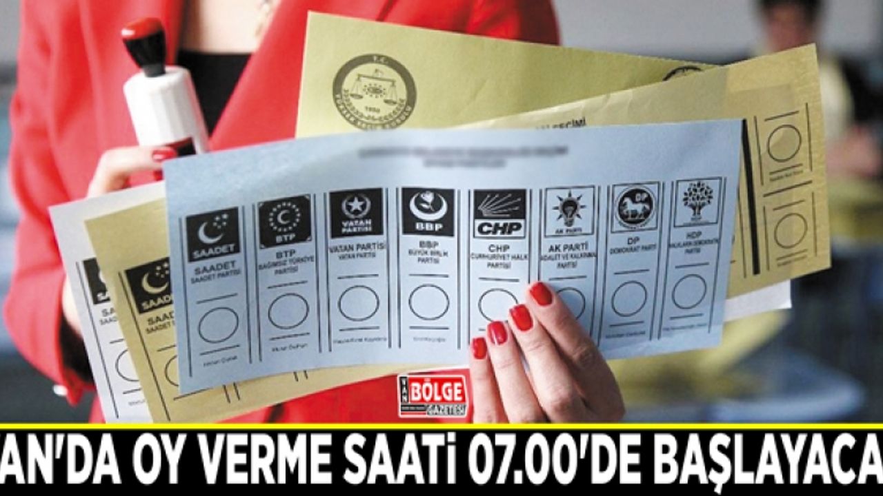 Van'da oy verme saati 07.00'de başlayacak