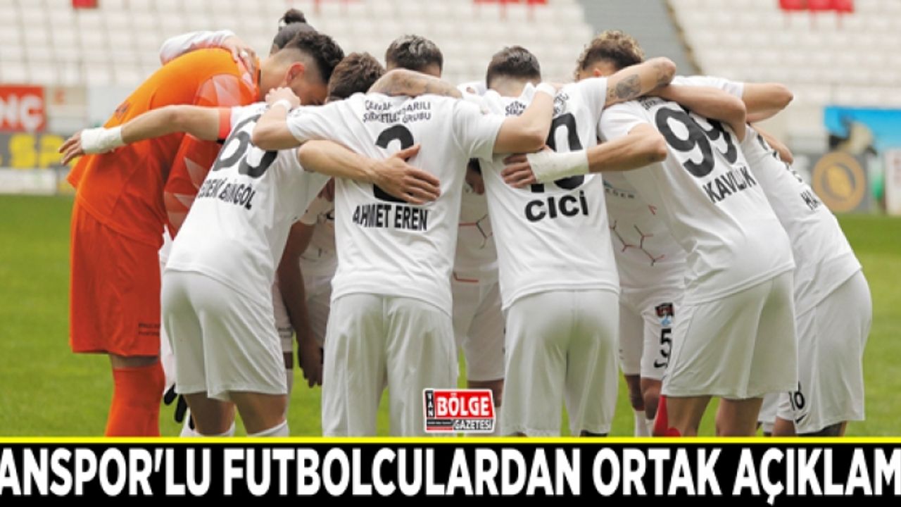 Vanspor'lu futbolculardan ortak açıklama