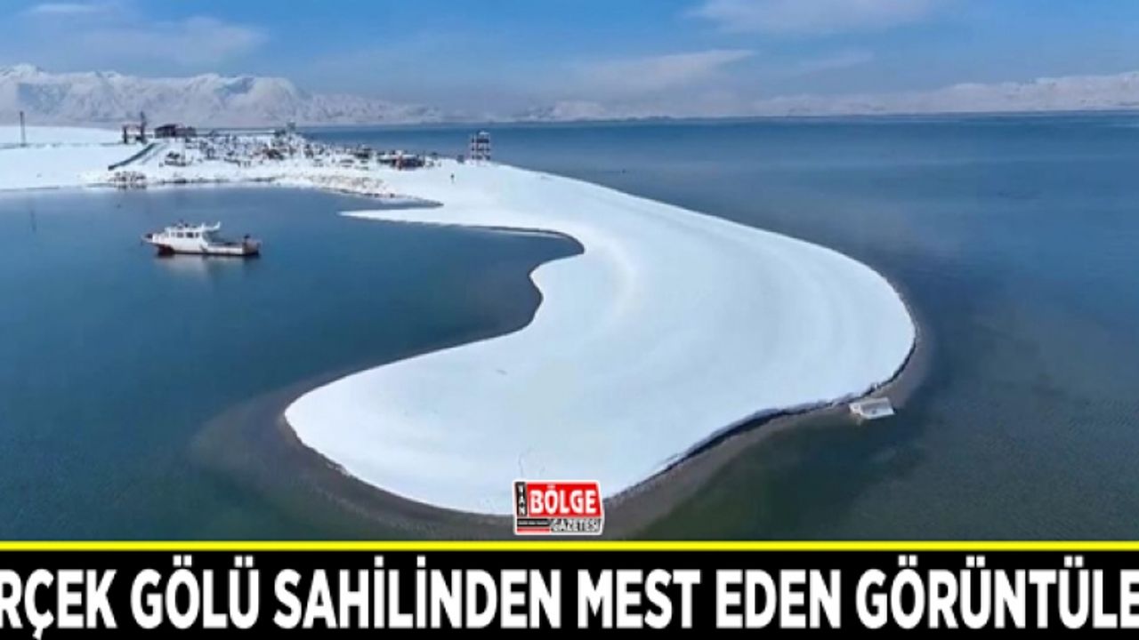 Erçek Gölü sahilinden mest eden görüntüler