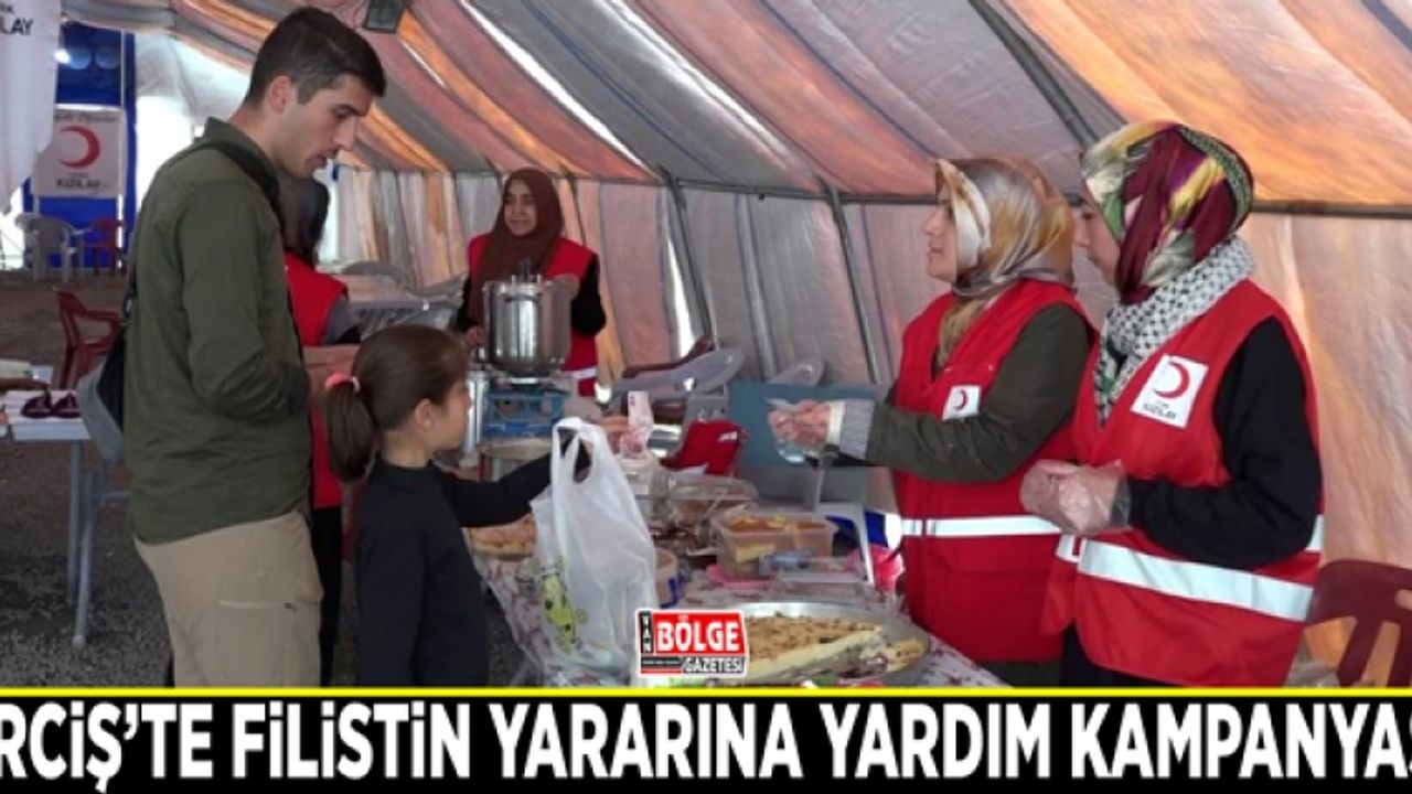 Erciş’te Filistin yararına yardım kampanyası düzenlendi