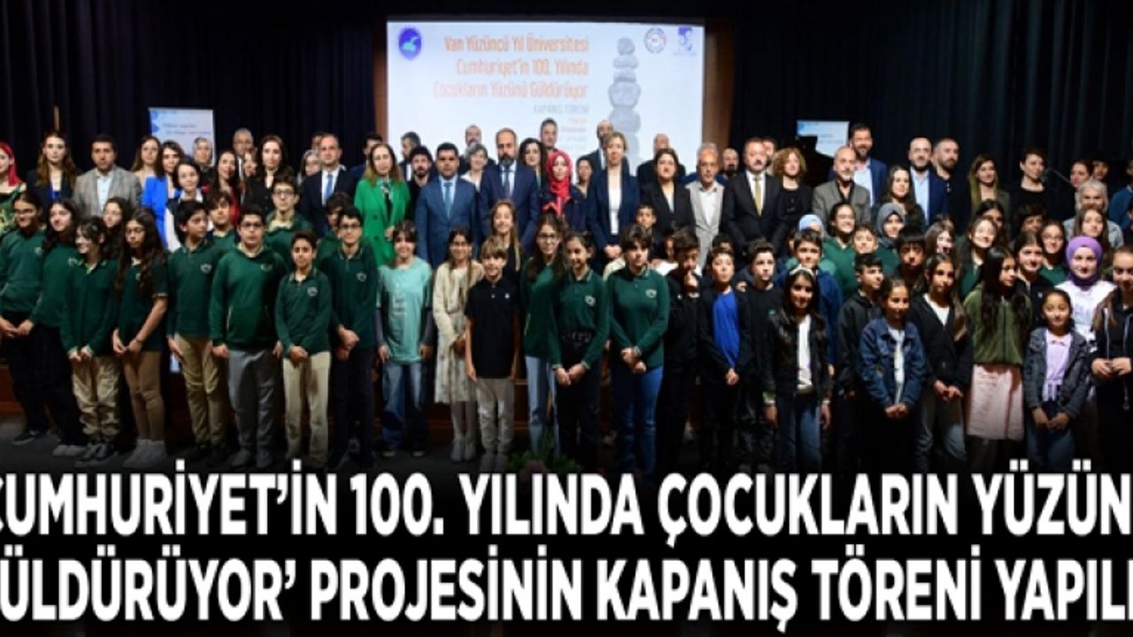 'Cumhuriyet'in 100. Yılında Çocukların Yüzünü Güldürüyor' projesinin kapanış töreni yapıldı
