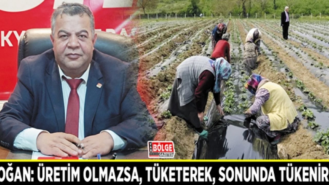 Doğan: Üretim olmazsa, tüketerek, sonunda tükeniriz