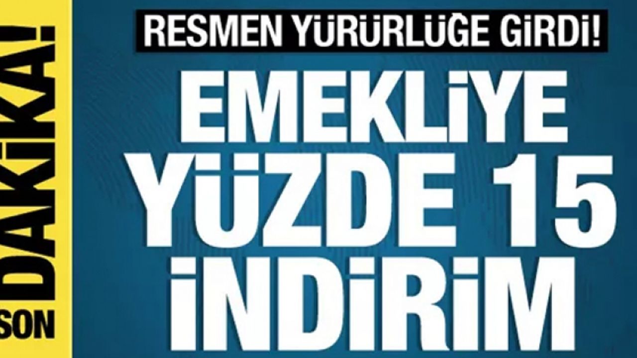 Emekliye "memur" indirimi Resmi Gazete'de