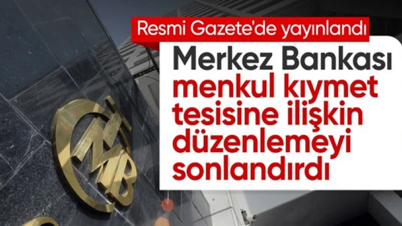 Menkul kıymet tesisine ilişkin düzenleme yürürlükten kaldırıldı