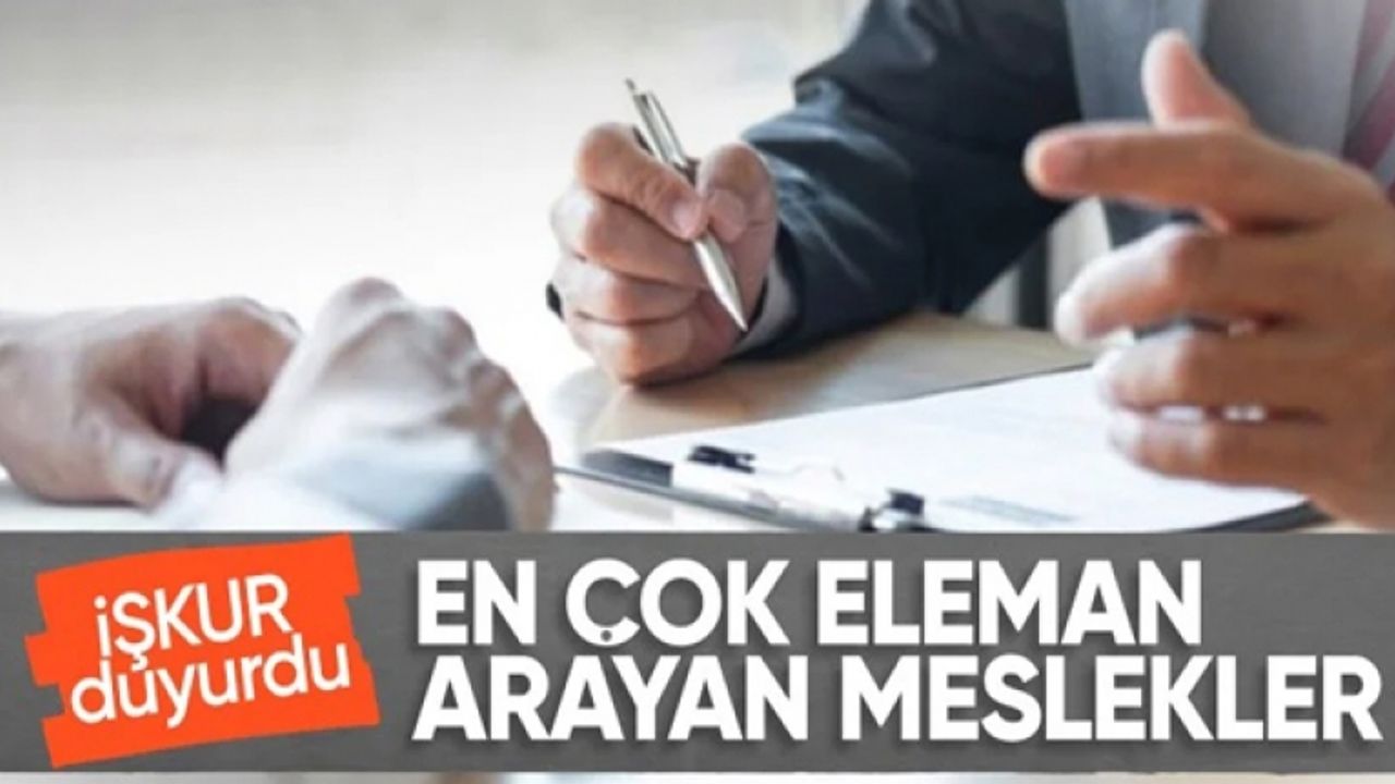 Türkiye'de en çok aranan ve iş bulunan meslekler sıralandı