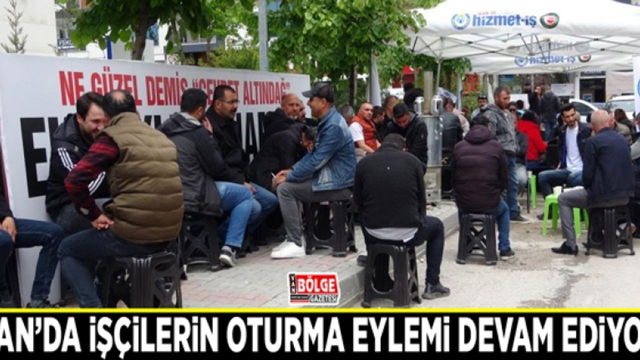 Van’da işçilerin oturma eylemi devam ediyor