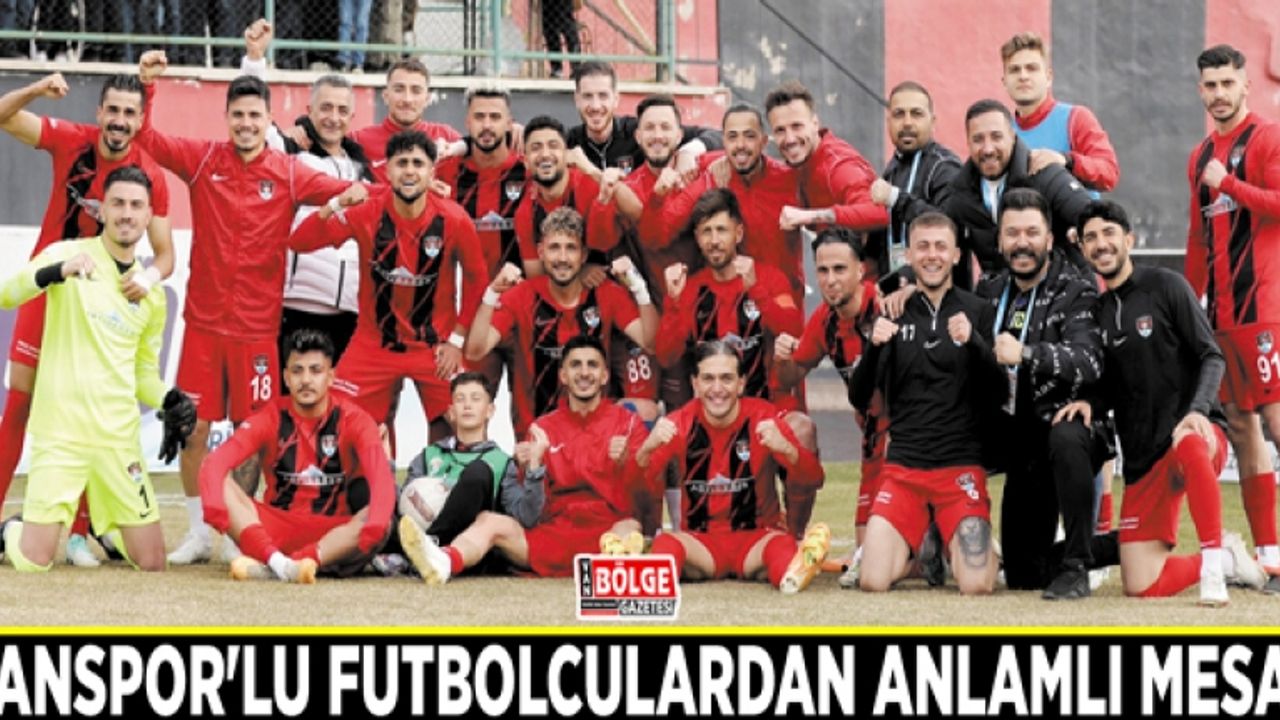 Vanspor'lu futbolculardan anlamlı mesaj