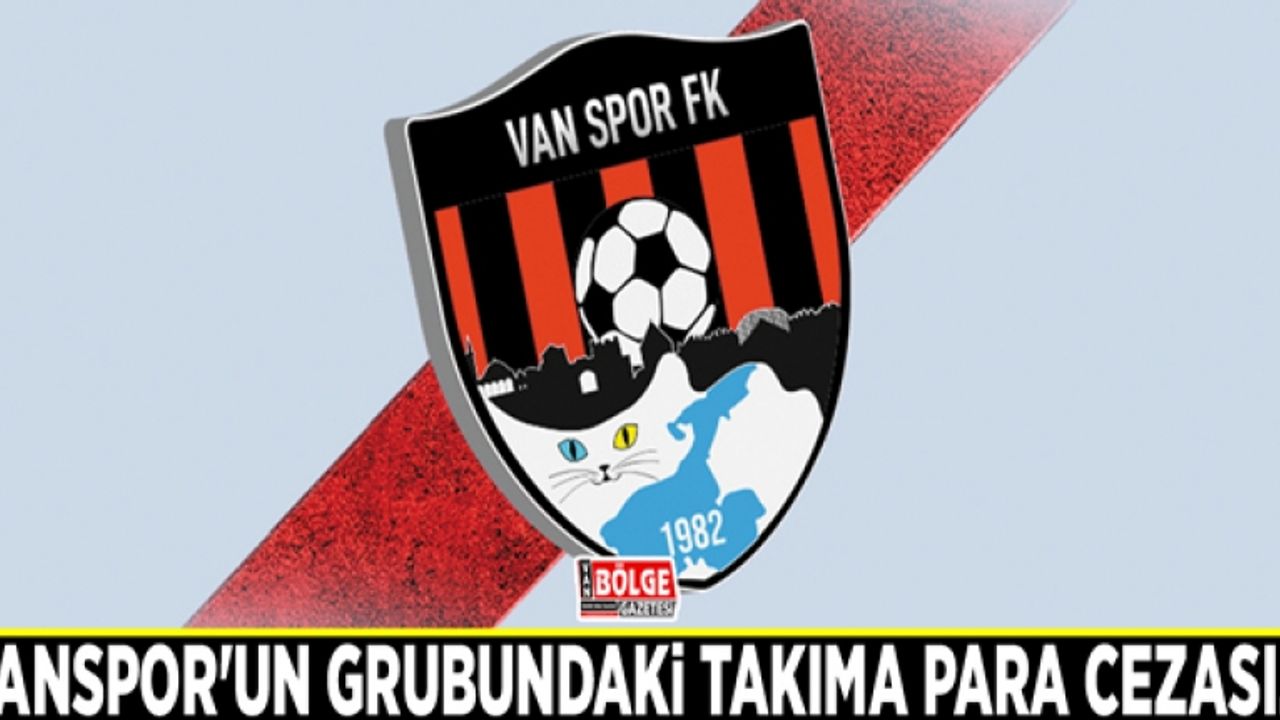 Vanspor'un grubundaki takıma para cezası…
