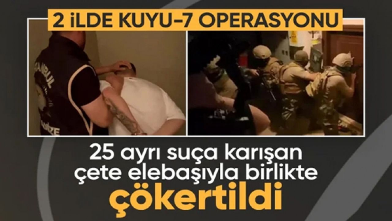 2 ilde KUYU-7 operasyonu: 33 şüpheli gözaltında
