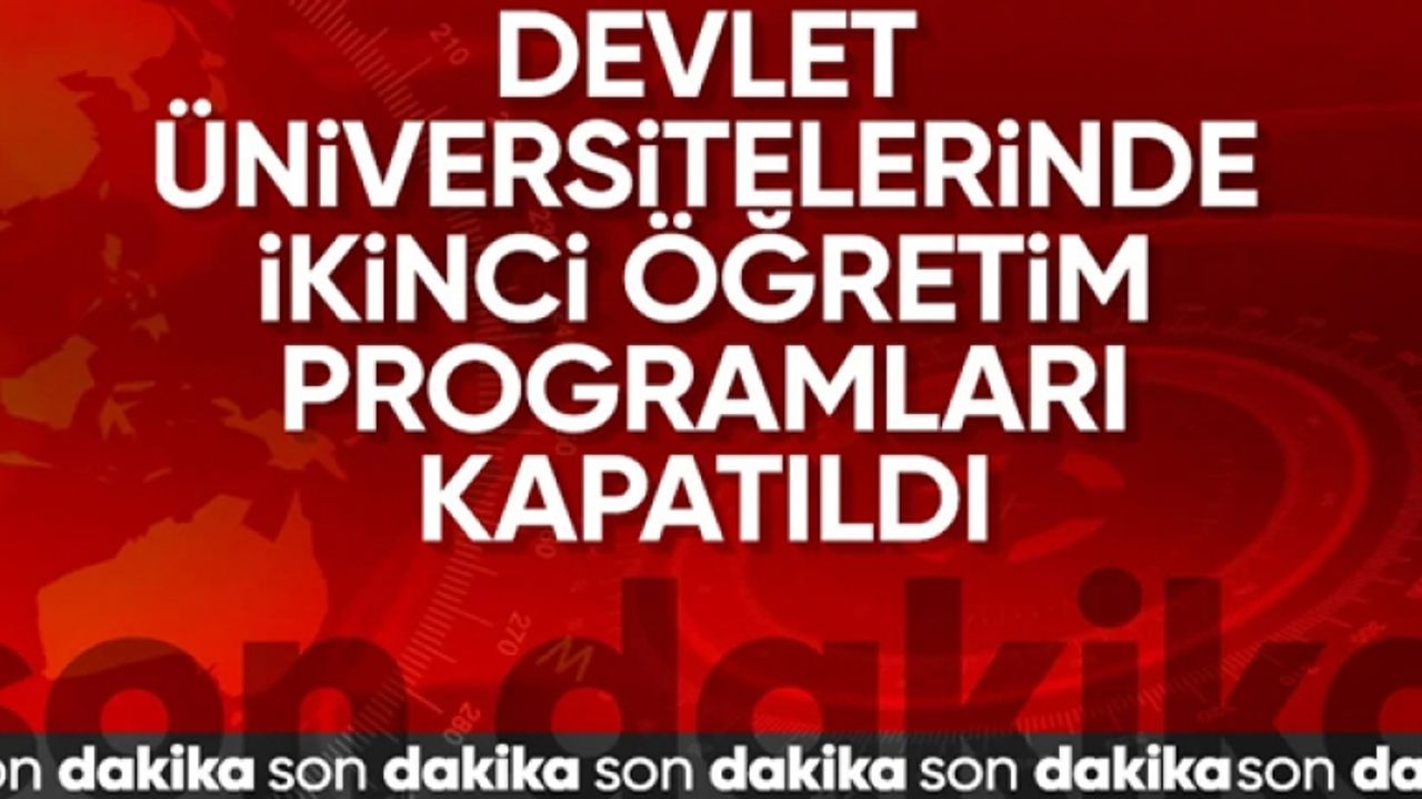 Devlet üniversitelerinde ikinci öğretim programları kapatıldı