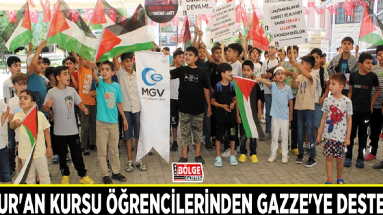 Kur'an Kursu öğrencilerinden Gazze'ye destek