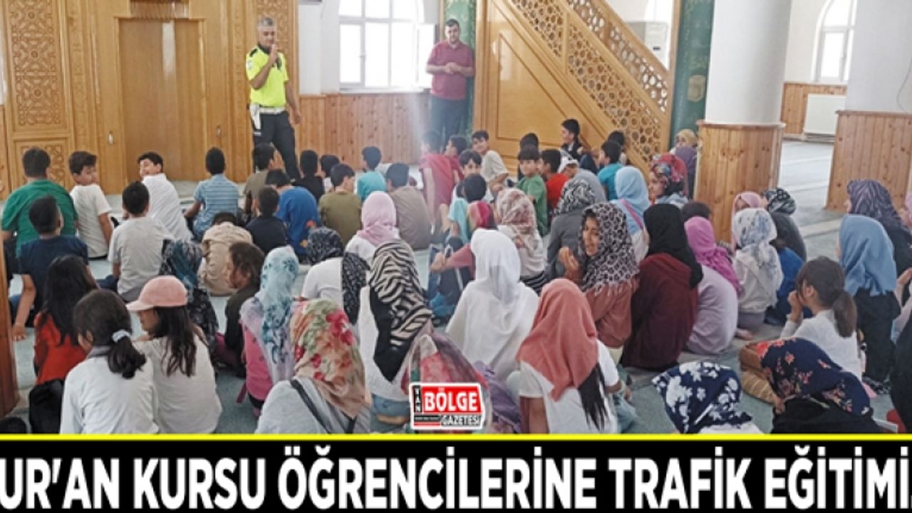 Kur'an kursu öğrencilerine trafik eğitimi…