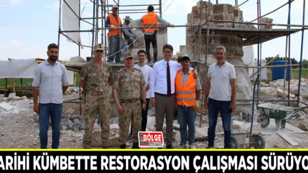 Tarihi kümbette restorasyon çalışması sürüyor
