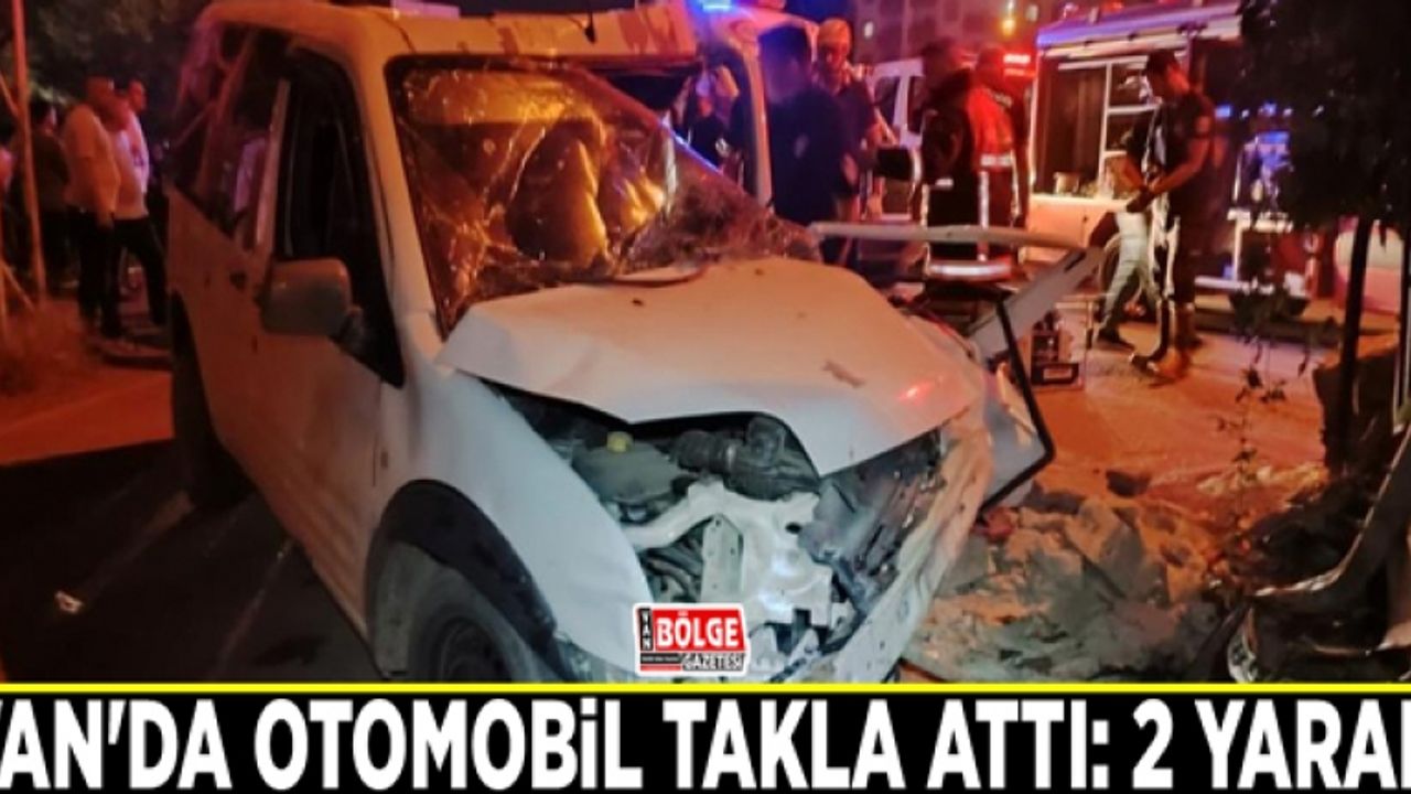 Van'da otomobil takla attı: 2 yaralı