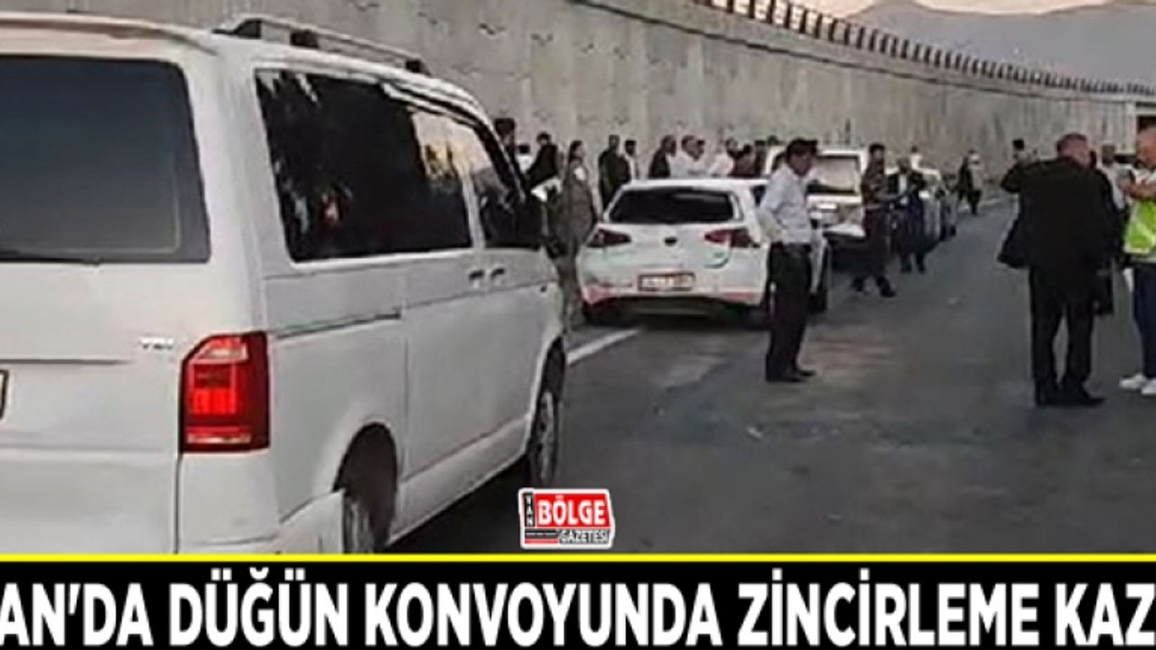 Van'da düğün konvoyunda zincirleme kaza