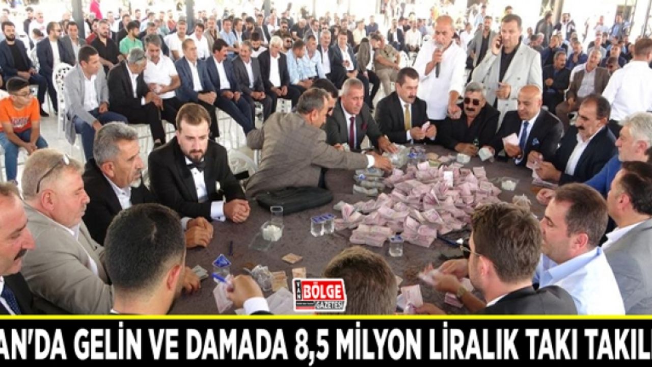 Van'da gelin ve damada 8,5 milyon liralık takı takıldı